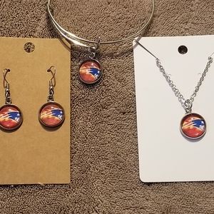 Earrings, bracelet and necklace set